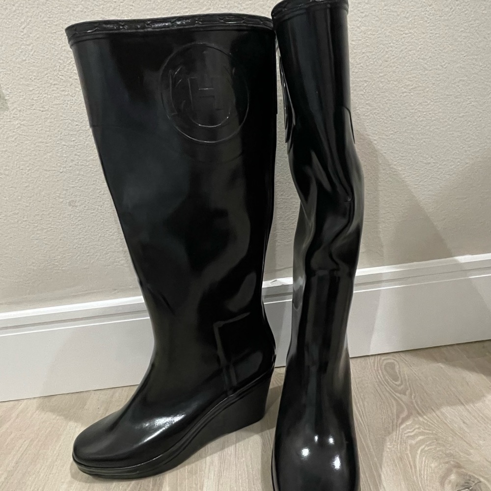 Hunter High Top Gloss Black Champery Boot